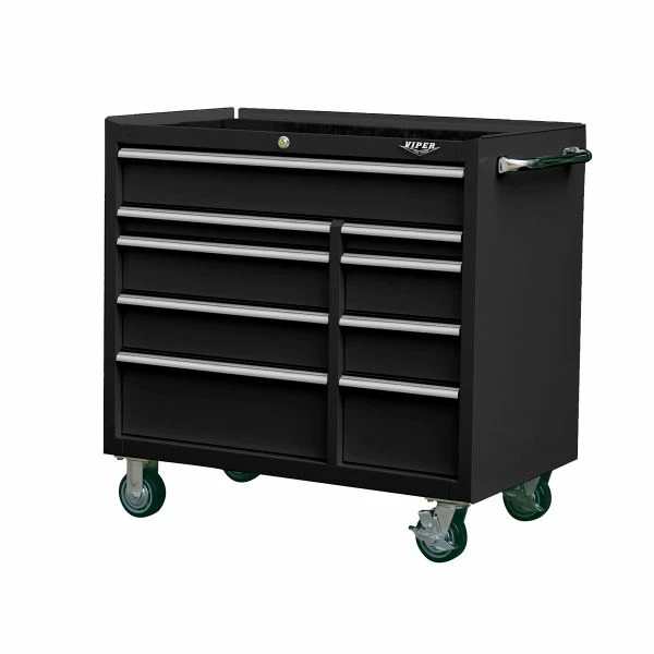 Best Sale ๐ Viper Storage Viper Tool Storage Premium Series 41" 9 Drawer 18G Steel Rolling Tool Cabinet, Black V ๐ 2 Best Sale ๐ Viper Storage Viper Tool Storage Premium Series 41" 9 Drawer 18G Steel Rolling Tool Cabinet, Black V ๐ - Image 2