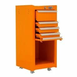 Budget ✔️ Viper Storage Viper Tool Storage 16-Inch 4-Drawer 18G Steel Rolling Tool/Salon Cart, Orange V1804ORR 🔔 -Burr King Sales p56366 2 1