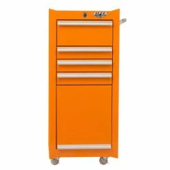 Budget โ๏ธ Viper Storage Viper Tool Storage 16-Inch 4-Drawer 18G Steel Rolling Tool/Salon Cart, Orange V1804ORR ๐