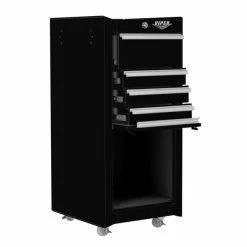Best Pirce 🛒 Viper Storage Viper Tool Storage 16-Inch 4-Drawer 18G Steel Rolling Tool/Salon Cart, Black V1804BLR 😍 -Burr King Sales p56368 2 1