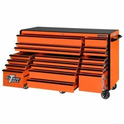 Best deal โญ Extreme Tools RX Series 72 In.W X 30 In.D 19 Drawer Roller Cabinet Slides Orange RX723019RCORBK-250 ๐