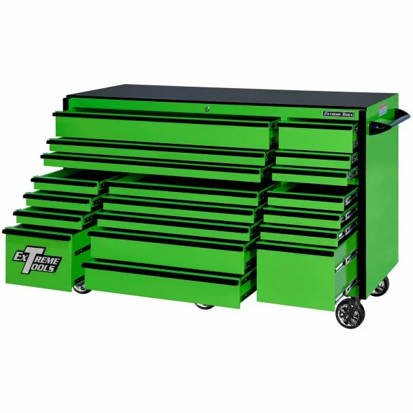 Outlet โ๏ธ Extreme Tools RX Series 72 In.W X 30 In.D 19 Drawer Roller Cabinet Green RX723019RCGNBK-250 ๐ฅฐ 1 Outlet โ๏ธ Extreme Tools RX Series 72 In.W X 30 In.D 19 Drawer Roller Cabinet Green RX723019RCGNBK-250 ๐ฅฐ