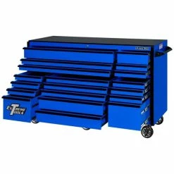 Hot Sale 💯 Extreme Tools RX Series 72 In.W X 30 In.D 19 Drawer Roller Cabinet Blue RX723019RCBLBK-250 ✔️