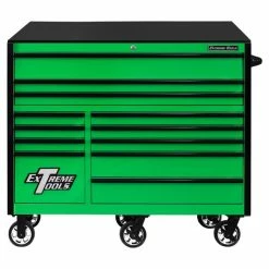 Discount ๐งจ Extreme Tools RX Series 55 In.W X 25 In.D 12 Drawer Roller Cabinet Green RX552512RCGNBK-X ๐