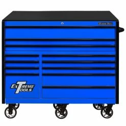 Discount โญ Extreme Tools RX Series 55 In.W X 25 In.D 12 Drawer Roller Cabinet Blue RX552512RCBLBK-X โญ
