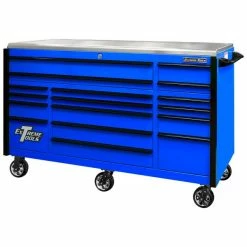 Hot Sale ๐ Extreme Tools EXQ Series 72 In.W X 30 In.D Professional Triple Bank Roller Cabinet Blue EX7217RCQBLB ๐คฉ
