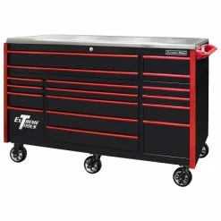 Best Pirce 😍 Extreme Tools EXQ Series 72 In.W X 30 In.D Professional Triple Bank Roller Cabinet Black EX7217RCQBK 🤩