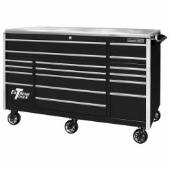 Cheapest 🎁 Extreme Tools EXQ Series 72 In.W X 30 In.D Professional Triple Bank Roller Cabinet Black EX7217RCQBK ✨
