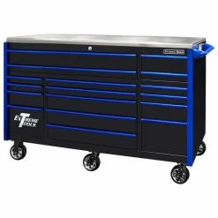 Hot Sale 🧨 Extreme Tools EXQ Series 72 In.W X 30 In.D Professional Triple Bank Roller Cabinet Black EX7217RCQBK ✨