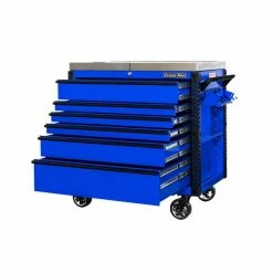 Cheapest 🥰 Extreme Tools EX Series 41 In. Stainless Steel Sliding Top Tool Cart Blue EX4106TCSBLBK 🔥