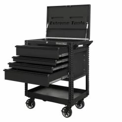 Cheapest 🔥 Extreme Tools EX Series 33 In. Deluxe Tool Cart Matte Black EX3304TCMBBK 🎉