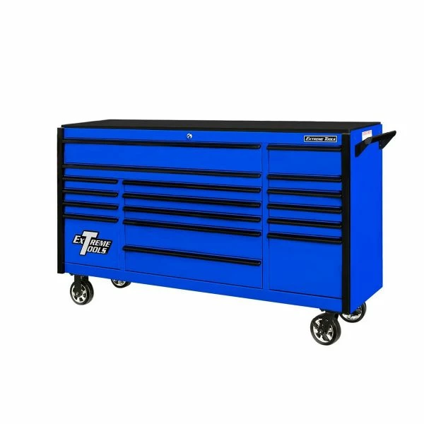 Outlet ⌛ Extreme Tools DX Series 72 In.W X 21 In.D Triple Bank Roller Cabinet Blue DX722117RCBLBK ⭐ 2 Outlet ⌛ Extreme Tools DX Series 72 In.W X 21 In.D Triple Bank Roller Cabinet Blue DX722117RCBLBK ⭐ - Image 2