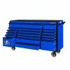 Outlet ⌛ Extreme Tools DX Series 72 In.W X 21 In.D Triple Bank Roller Cabinet Blue DX722117RCBLBK ⭐
