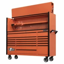 Promo π Extreme Tools DX Series 72 In. Professional Hutch And Roller Cabinet Combo Orange DX7218HROK β€οΈ