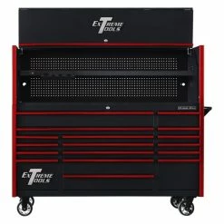 Wholesale 🎉 Extreme Tools DX Series 72 In. Professional Hutch And Roller Cabinet Combo Black DX7218HRKR 😍