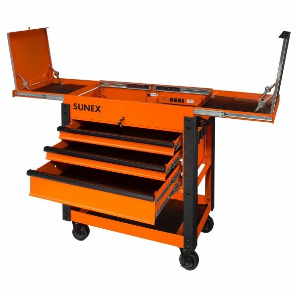 Top 10 ๐ Sunex 3 DRAWER SLIDE TOP UTILITY CART W/POWER STRIP - ORANGE 8035XTOR ๐ฅ 2 Top 10 ๐ Sunex 3 DRAWER SLIDE TOP UTILITY CART W/POWER STRIP - ORANGE 8035XTOR ๐ฅ - Image 2