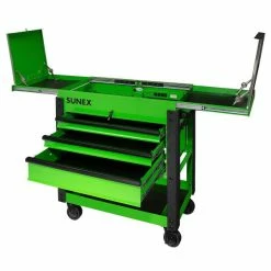 Cheapest 🎁 Sunex 3 DRAWER SLIDE TOP UTILITY CART W/POWER STRIP- LIME GREEN 8035XTLG 🤩 4 Cheapest 🎁 Sunex 3 DRAWER SLIDE TOP UTILITY CART W/POWER STRIP- LIME GREEN 8035XTLG 🤩 -Burr King Sales p61655 1 1
