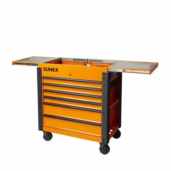 Promo ✨ Sunex 6 DRAWER SLIDE TOP SERVICE CART W/POWER STRIP - ORANGE 8035XTFDOR 🥰 2 Promo ✨ Sunex 6 DRAWER SLIDE TOP SERVICE CART W/POWER STRIP - ORANGE 8035XTFDOR 🥰 - Image 2