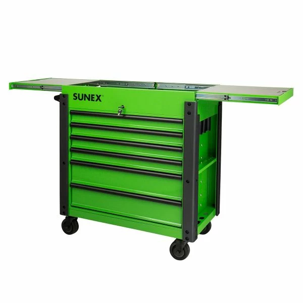 Best Sale ๐ Sunex 6 DRAWER SLIDE TOP SERVICE CART W/POWER STRIP - LIME GREEN 8035XTFDLG ๐ฅฐ 2 Best Sale ๐ Sunex 6 DRAWER SLIDE TOP SERVICE CART W/POWER STRIP - LIME GREEN 8035XTFDLG ๐ฅฐ - Image 2