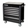 Best Sale 😀 Sunex 6 DRAWER SLIDE TOP SERVICE CART W/POWER STRIP - BLACK 8035XTFDBK 🎁