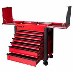 Promo ๐ Sunex 6 DRAWER SLIDE TOP SERVICE CART W/POWER STRIP RED 8035XTFD ๐ 5 Promo ๐ Sunex 6 DRAWER SLIDE TOP SERVICE CART W/POWER STRIP RED 8035XTFD ๐ -Burr King Sales p61659 2 1
