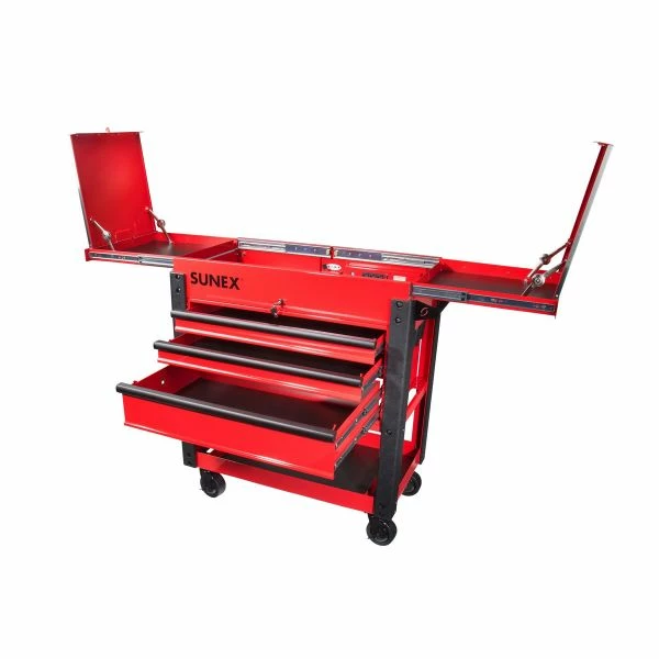 Best deal ๐ Sunex 3 DRAWER SLIDE TOP UTILITY CART W/POWER STRIP - RED 8035XT โ๏ธ 2 Best deal ๐ Sunex 3 DRAWER SLIDE TOP UTILITY CART W/POWER STRIP - RED 8035XT โ๏ธ - Image 2