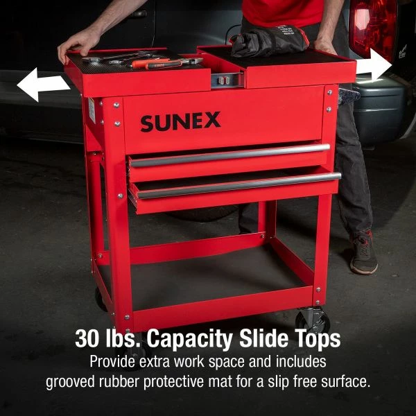Discount ๐งจ Sunex Compact Slide Top Utility Cart (Red) 8035R โ๏ธ 2 Discount ๐งจ Sunex Compact Slide Top Utility Cart (Red) 8035R โ๏ธ - Image 2