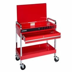 Budget 🌟 Sunex Service Cart With Locking Top W/ Locking Drawer - Red 8013A 😍 -Burr King Sales p61671 1 1