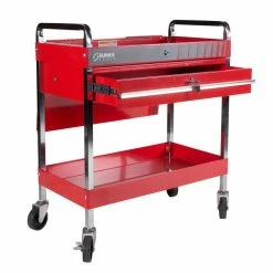 Budget 🌟 Sunex Service Cart With Locking Top W/ Locking Drawer - Red 8013A 😍 -Burr King Sales p61671 2 1