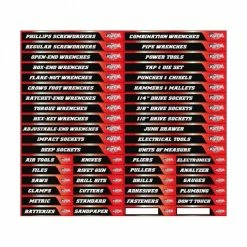 Wholesale ✨ Viper Tool Storage Magnetic 🧰 Toolbox Labels Pre-Printed Red VMLRDPP ⌛