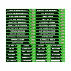 Hot Sale 🔥 Viper Tool Storage Magnetic 🧰 Toolbox Labels Pre-Printed Lime Green VMLLGPP 👏