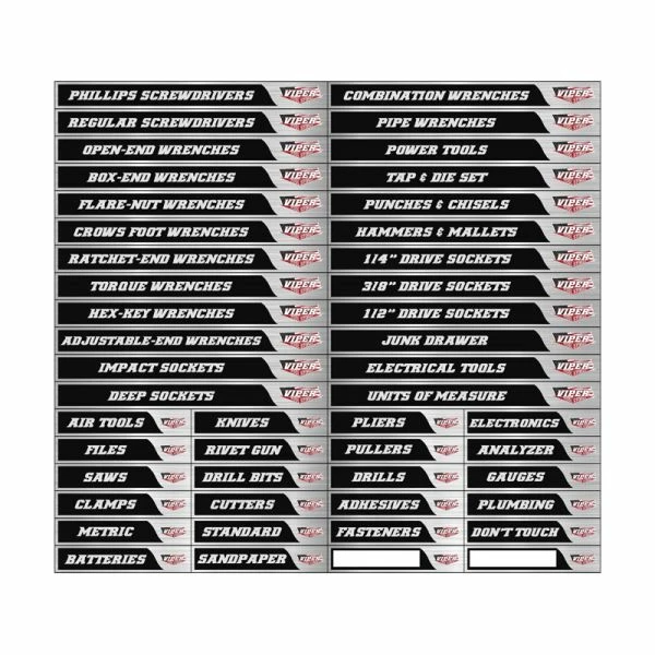 Promo ❤️ Viper Tool Storage Magnetic 🧰 Toolbox Labels Pre-Printed Grey VMLSSPP 🤩 1 Promo ❤️ Viper Tool Storage Magnetic 🧰 Toolbox Labels Pre-Printed Grey VMLSSPP 🤩