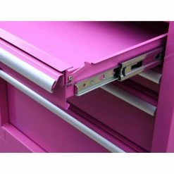 Best Pirce 🤩 The Original Pink Box 26 In. 5-Drawer 18G Steel Mechanics Cart With Bulk Storage Pink RG2605PBLL 💯 -Burr King Sales p63563 2 1