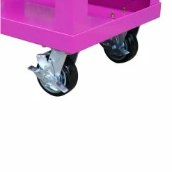 Best Pirce 🤩 The Original Pink Box 26 In. 5-Drawer 18G Steel Mechanics Cart With Bulk Storage Pink RG2605PBLL 💯 -Burr King Sales p63563 3 1