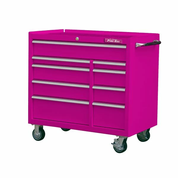 Wholesale โจ The Original Pink Box 41 In. 9-Drawer 18G Steel Rolling Cabinet Pink PB412409R ๐ 2 Wholesale โจ The Original Pink Box 41 In. 9-Drawer 18G Steel Rolling Cabinet Pink PB412409R ๐ - Image 2