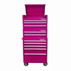 Flash Sale โญ The Original Pink Box 26 In. 3 Piece 10-Drawer Rolling Cabinet Bundle Pink PBC2610R ๐งจ