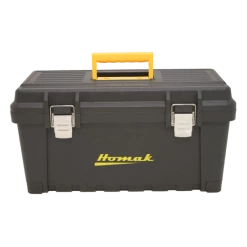 Best reviews of ✔️ Homak 19 Inch Black Plastic Tool Box W/Metal Latches & Plastic Tray BK00219001 🧨