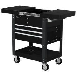 Buy 🛒 Homak 35 Inch 4 DRAWER SLIDE TOP CART - BLACK BK06043500 🔥
