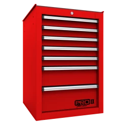 Budget ⭐ Homak 14 1/2 Inch Inch Pro II 7-Drawer Side Cabinet - Red RD08014552 🛒