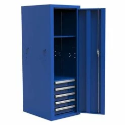 Outlet ✔️ Homak 22 Inch Pro II 5-Drawer Full Height Side Locker - Blue BL08022052 ✨