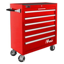 Buy 🌟 Homak 36 Inch H2Pro Series 6 Drawer Roller Cabinet - Red RD04036061 🤩