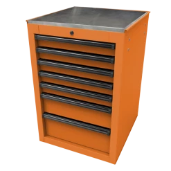 Outlet 🎁 Homak 22 Inch RS Pro 7-Drawer Side Cabinet - Orange OG08022070 ✔️