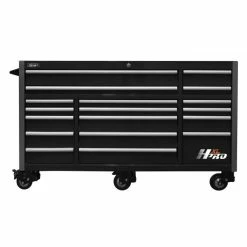 Discount ⌛ Homak HXL 72 Inch Roller Cabinet With SS Top - Black HX04072171 🌟