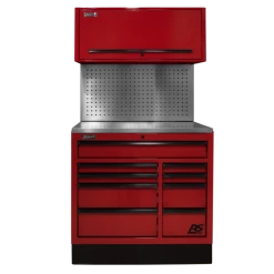 New 👍 Homak 41 InchCTS Set With Tool Board Back Splash - Red RDCTS41002 ✔️